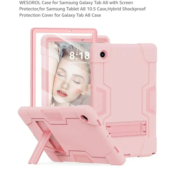 WESOROL Tablet Case, Pink, 10.5 inch for Galaxy Tab A8 - Picture 1 of 8